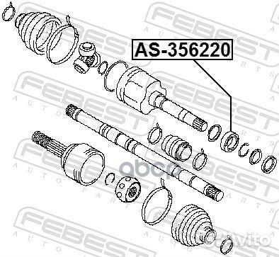 AS-356220 подшипник приводного вала 35x62x20 N