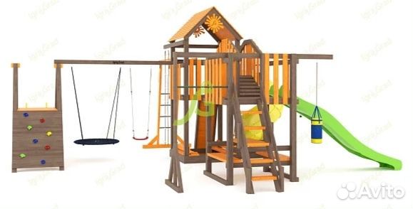 Детская игровая площадка, игровой комплекс, батут