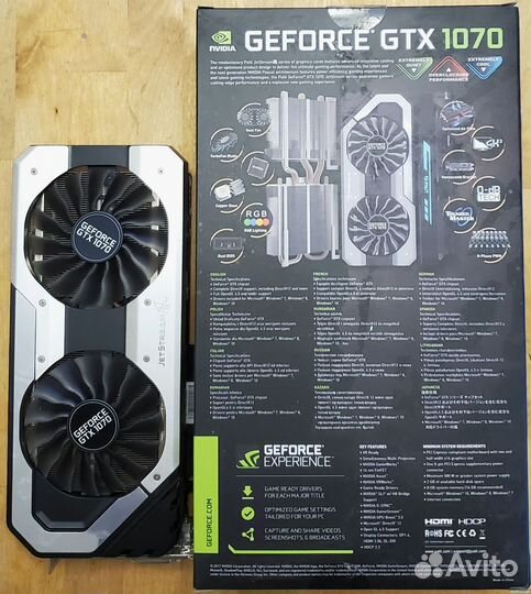 Видеокарта игровая Palit GeForce GTX 1070 8 Gb