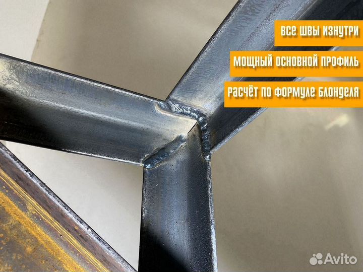 Лестница на металлическом каркасе с гарантией