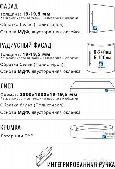 Фасады acryl 4670 TopX Голубой пыльный