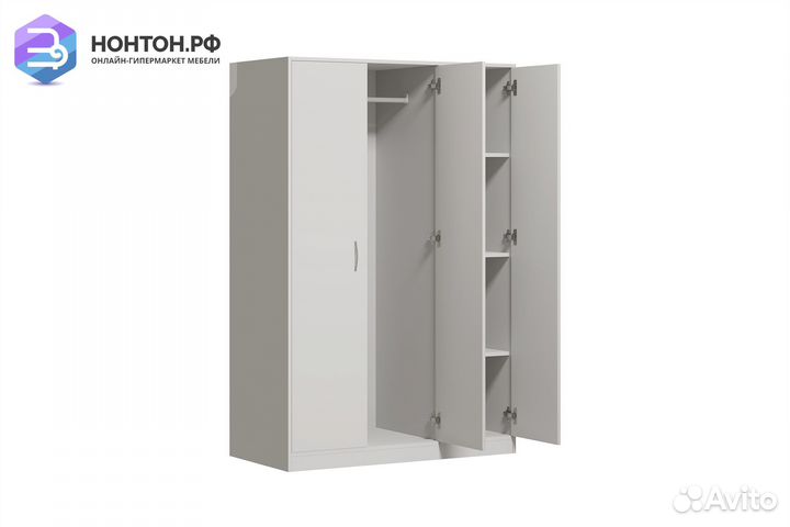 Шкаф трехстворчатый Орион белый