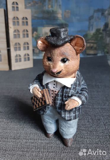 Ватная елочная игрушка 