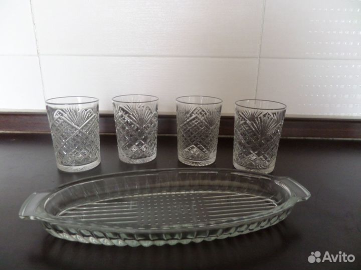 Стеклянные кувшин,стаканы,фужеры,стопки. СССР