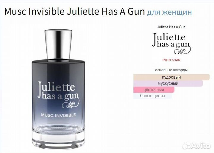 Juliette Has A Gun пробники