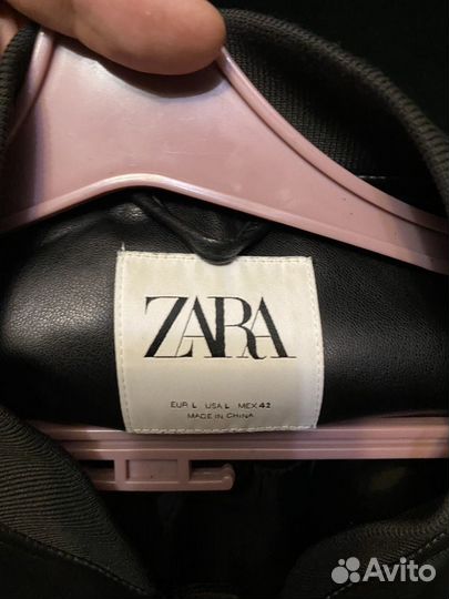 Кожаная куртка мужская Zara