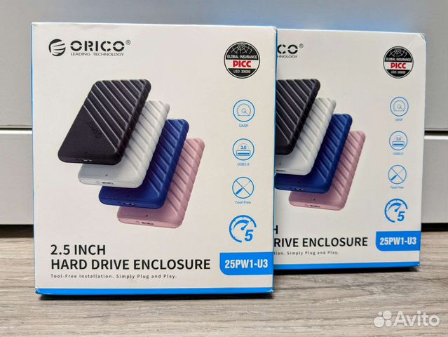 Ssd hdd box 2,5'' orico usb 3.0 новый