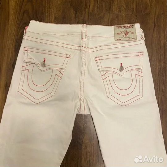 Джинсы true religion белые flap y2k, chief keef