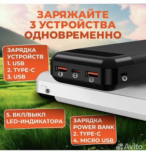 Powerbank walker 20000 mAh WB-525 22.5вт