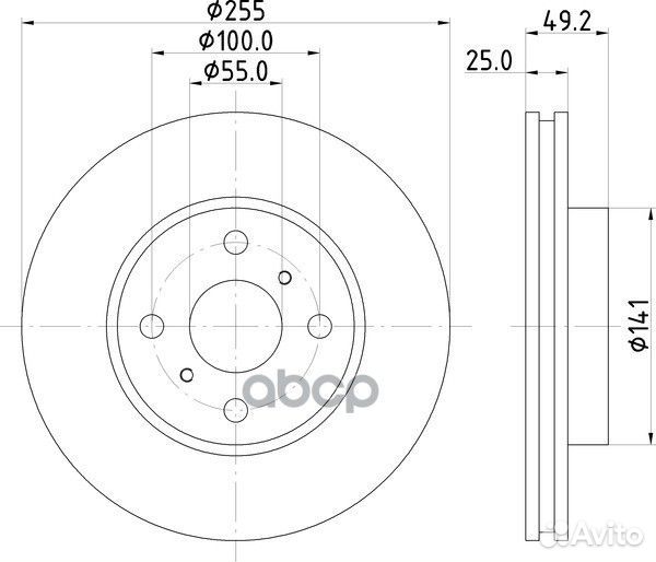 Диск тормозной перед ND1030K nisshinbo