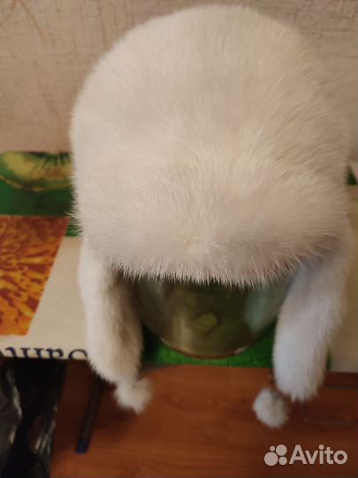 Шапка норковая женская с ушками