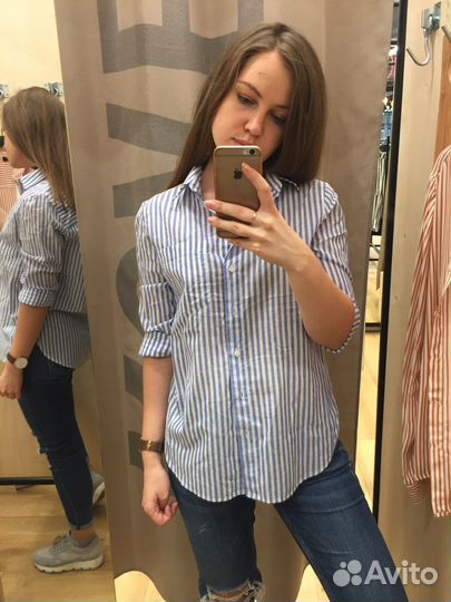 Рубашка hm хлопок