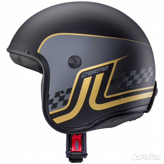 Jet Motorcycle Мотошлем Caberg JET freeride trophy Matt Black Gray Gold