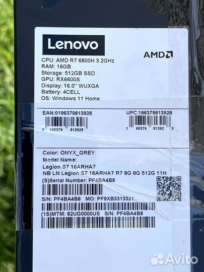Lenovo Legion 7 Slim 16“2K 165Hz R7/16Gb/6600S