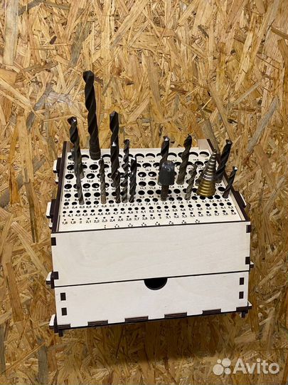 Подставка под сверла с ящиком (от 1мм до 16мм шаг