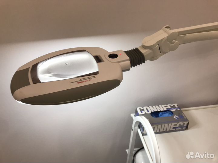 Лампа-лупа на струбцине Silver Fox