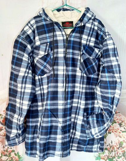 Рубашка мужская теплая на меху, новая