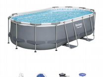 Каркасный овальный бассейн Bestway 424х250х100 см