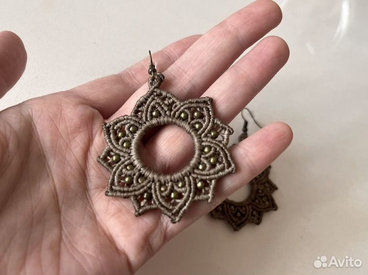Серьги кольца новые 5 см