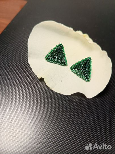 Серьги из японского бисера ручной работы