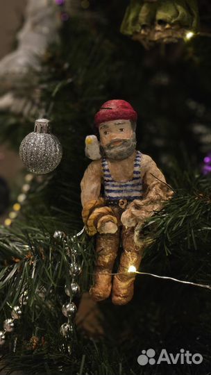 Ватные елочные игрушки