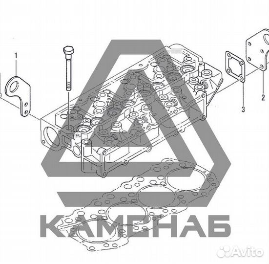 Гбц Mitsubishi S4Q2 32C01-11041 в сборе с втулками