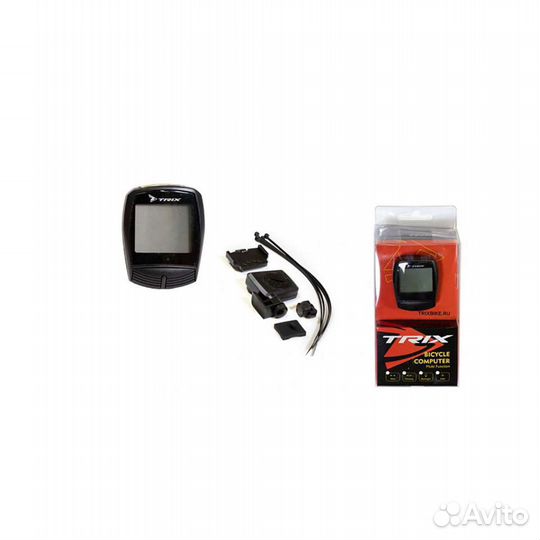 Велокомпьютер чёрный проводной