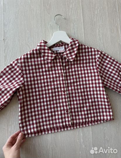 Рубашка zara. рубашка в клетку zara