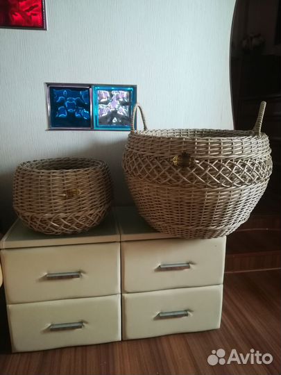 Кашпо из ротанга