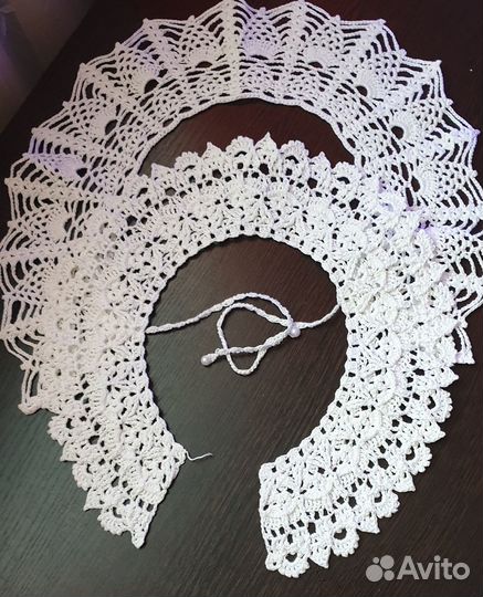 Воротник кружевной белый