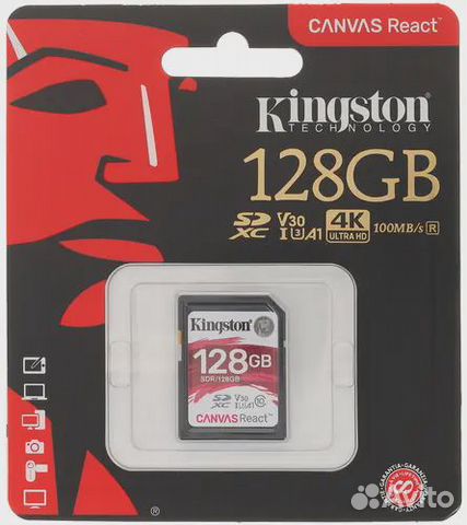 Карта памяти sdxc Kingston 128 GB