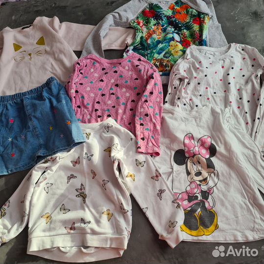 Детская одежда для девочек 122 128 пакетом