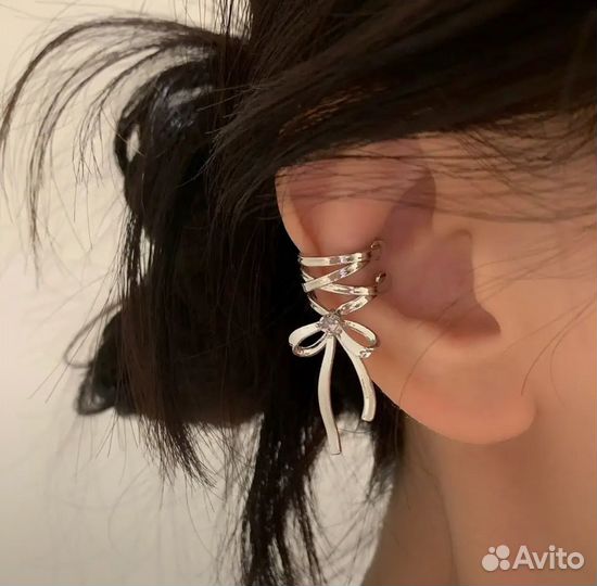 Серьги клипсы каффа