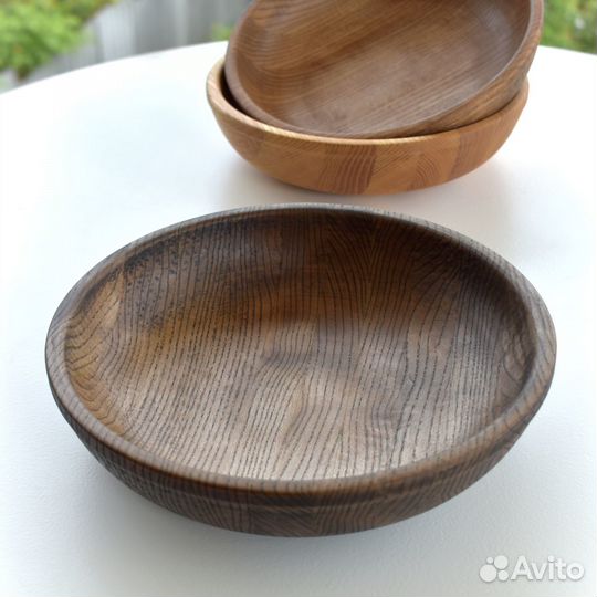 Тарелка деревянная глубокая / салатник
