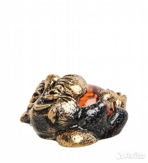 Фигурка Кот с сосиской (латунь, янтарь) A2087900