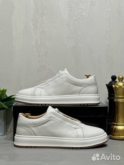 Кеды мужские кожаные