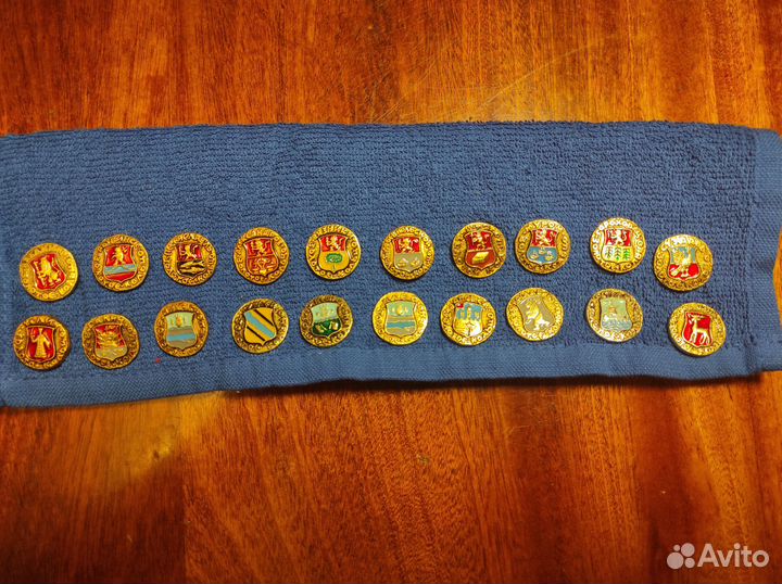 Набор значков Гербы древних городов