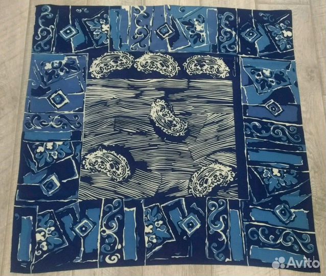 Платок, шелк, 90х90см