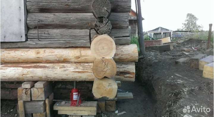 Замена сгнившего венца ремонт фундамента