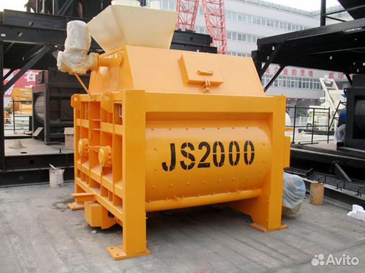Двухвальный бетоносмеситель со скипом JS-2000