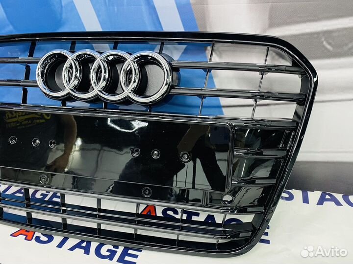 Решетка радиатора Audi A6 S6 C7 до рест хром