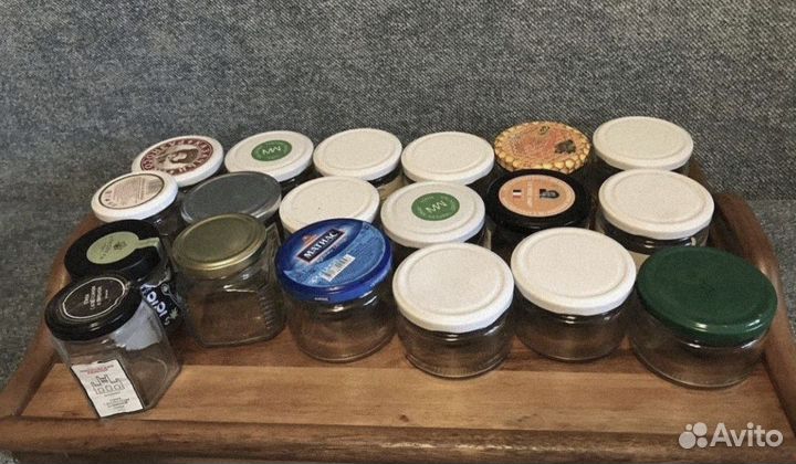 Низкие Банки стеклянные, 200-300мл