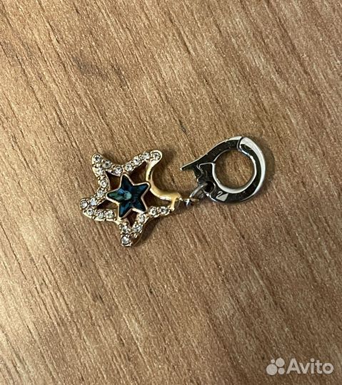 Подвеска звезда с синим камнем Swarovski