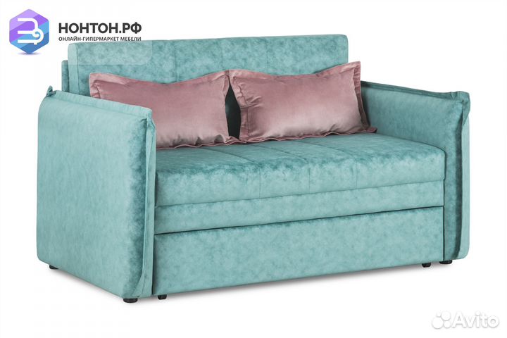 Диван выкатной Виола бирюзовый