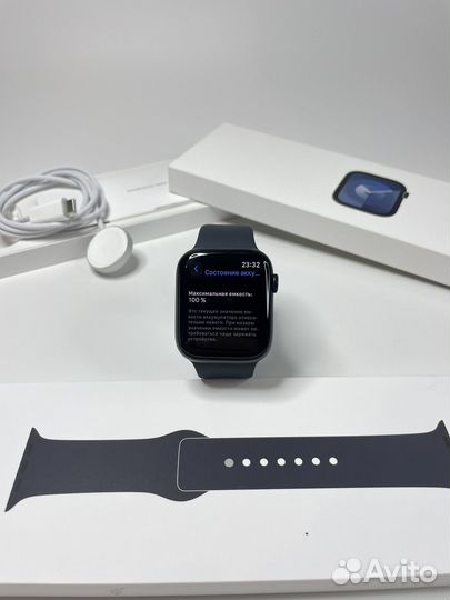 Часы apple Watch 9 45 mm (АКБ 100)