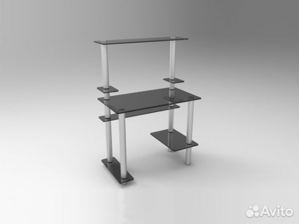 Компьютерный стол из стекла и металла ск-3