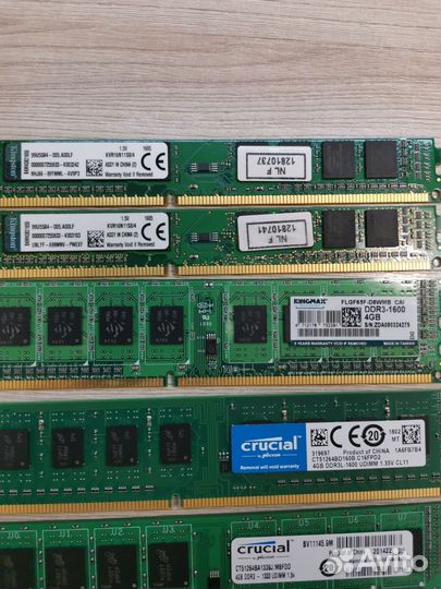 Оперативная память ddr3 Samsung, Crucial, Kingston