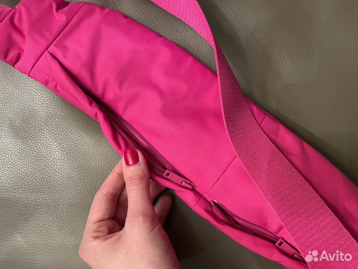 Розовая поясная сумка Pangaia из нейлона