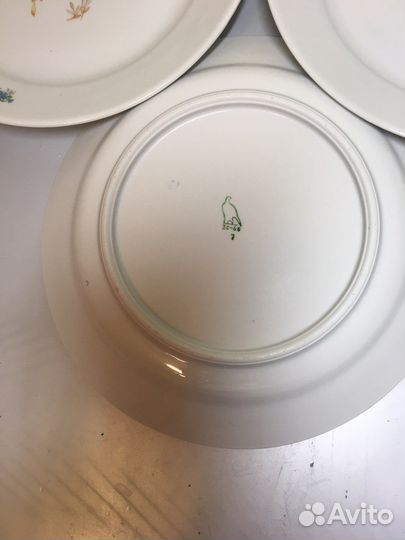 Тарелки столовые, блюдца лфз СССР винтаж