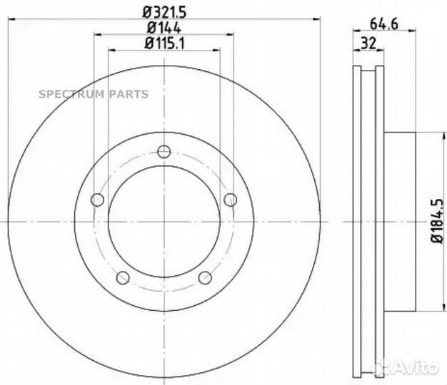 Nisshinbo ND1056K Диск тормозной перед